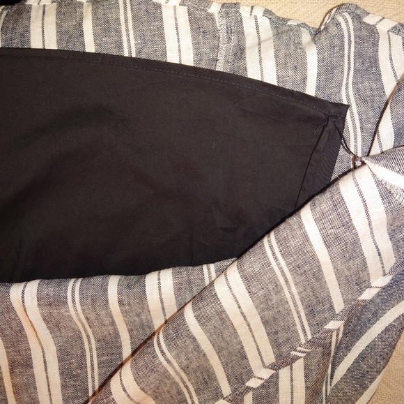 NWOT BCBG MaxAzria Cut-out Linen Halter Midi Dress - XS / 2 Striped Sundress Tea - Picture 11 of 12